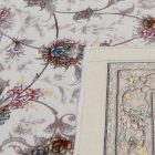 Tapis persan Isfahan beige 150x225 tapis acrylique de luxe pour le salon