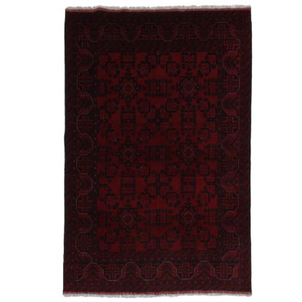 Tapis Afghan bordeaux Khal Mohammadi 128x189 tapis oriental fait main pour le salon