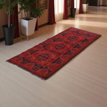 Tapis coureur bordeaux Bokhara 75x189 tapis oriental fait main 