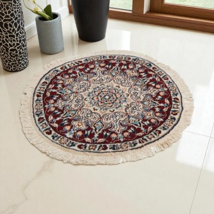 Tapis rond Nain 73x74 tapis persan fait main