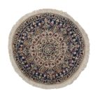 Tapis rond Nain 76x78 tapis persan fait main