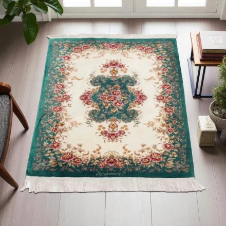 Tapis de soie 59x89 tapis persan noué à la main