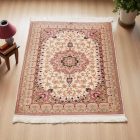 Tapis de soie 61x93 tapis persan noué à la main [price]