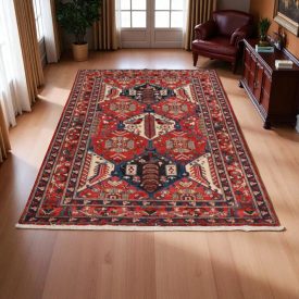 Tapis persan Bakhtiari 144x213 authentique tapis fait main