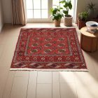 Tapis iranien Turkoman 100x106 tapis persan fait main