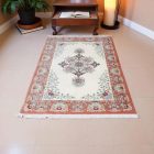 Tapis de soie Ghom 129x199 tapis persan noué à la main