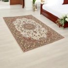 Tapis acrylique à motif Kerman - beige 140x200