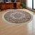 Tapis rond beige Medalion 100x100 tapis persan acrylique
