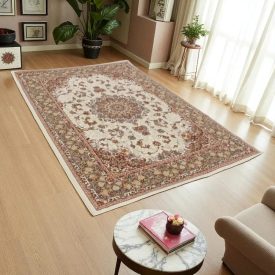 Tapis acrylique à motif Kerman - beige 160x230