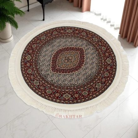 Tapis rond à motif Mahi - beige 100x100