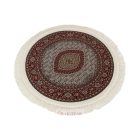 Tapis rond beige Mahi 100x100 tapis persan en acrylique de qualité
