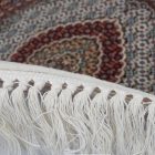 Tapis rond beige Mahi 100x100 tapis persan en acrylique de qualité