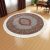 Tapis rond beige Mahi 150x150 tapis persan en acrylique de qualité