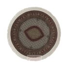 Tapis rond beige Mahi 150x150 tapis persan en acrylique de qualité