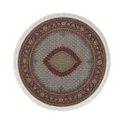 Tapis rond beige Mahi 200x200 tapis persan en acrylique de qualité