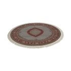 Tapis rond beige Mahi 200x200 tapis persan en acrylique de qualité