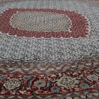 Tapis rond beige Mahi 200x200 tapis persan en acrylique de qualité