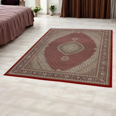 Tapis Persan bordeaux KHESHTI 140x200 tapis de luxe pour la chambre