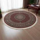 Tapis rond bordeaux 200x200 tapis persan premium de séjour