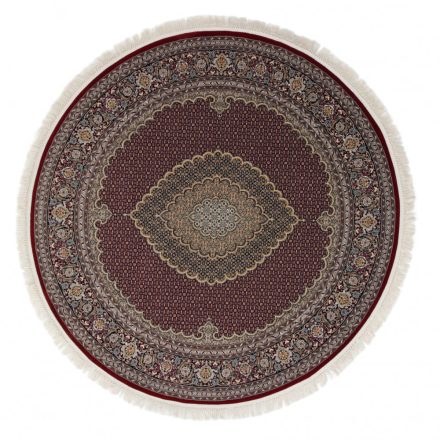 Tapis rond bordeaux Mahi 200x200 tapis persan mécanique premium de séjour