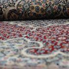 Tapis rond bordeaux 200x200 tapis persan premium de séjour