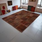 Tapis design marron Patchwork 170x235 tapis de salon