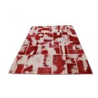 Tapis design bordeaux-blanc Patchwork 170x241 tapis de salon