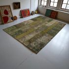 Tapis design vert Patchwork 169x238 tapis de salon