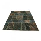 Tapis design vert Patchwork 169x238 tapis de salon