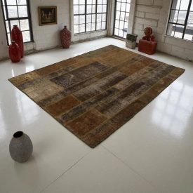 Tapis design vert Patchwork 167x240 tapis de salon