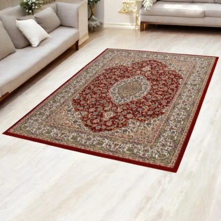 Tapis persan Isfahan bordeaux 160x230 tapis acrylique de luxe pour le salon