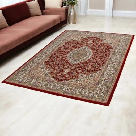 Tapis persan Isfahan bordeaux 200x300 tapis de salon de qualité en acrylique