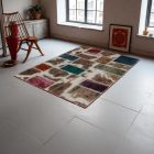 Tapis oriental Patchwork 100x145 tapis salon. tapis couloir