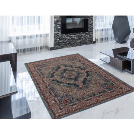 Tapis Persan bleu Tabriz 140x200 tapis mécanique qualité de séjour ou de chambre