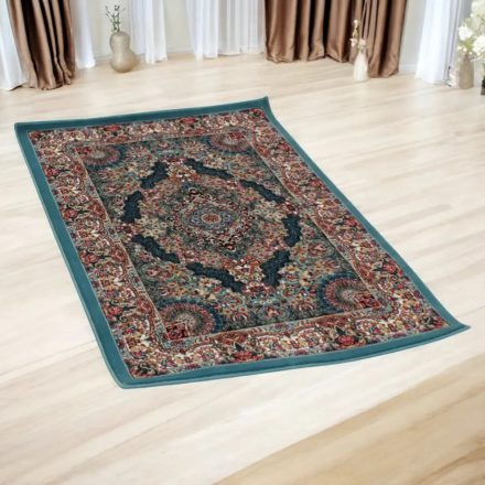 Tapis acrylique à motif Tabriz - bleu 80x120