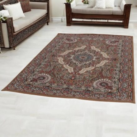 Tapis acrylique à motif Medalion - marron 160x230