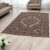 Tapis acrylique à motif Medalion - marron 200x300