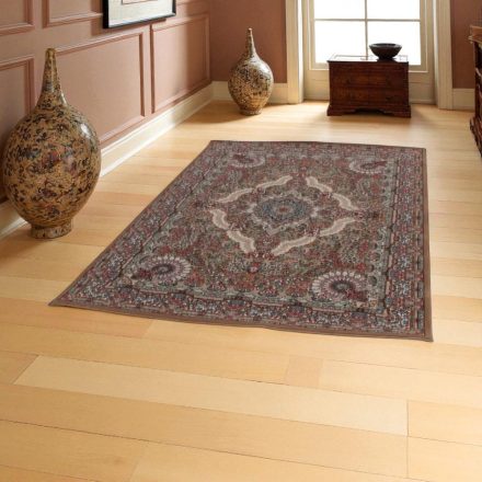 Tapis acrylique à motif Medalion - marron 60x90