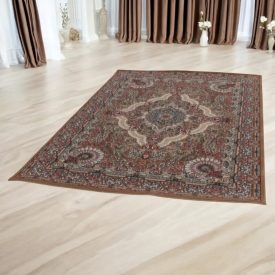 Tapis acrylique à motif Medalion - marron 80x120