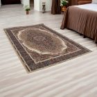 Tapis acrylique à motif Kerman - marron 140x200