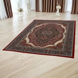 Tapis acrylique à motif Medalion - bordeaux 80x120