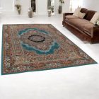 Tapis acrylique à motif Kerman - bleu 200x300