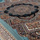 Tapis persan Kerman bleu 200x300 tapis de salon de qualité en acrylique