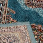 Tapis persan Kerman bleu 200x300 tapis de salon de qualité en acrylique