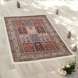 Tapis acrylique à motif Kheshti - beige 60x90