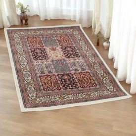 Tapis Persan beige Kheshti 80x120 tapis acrylique de luxe