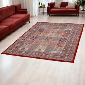   Tapis Persan bordeaux KHESHTI 200x300 tapis de salon en acrylique de luxe