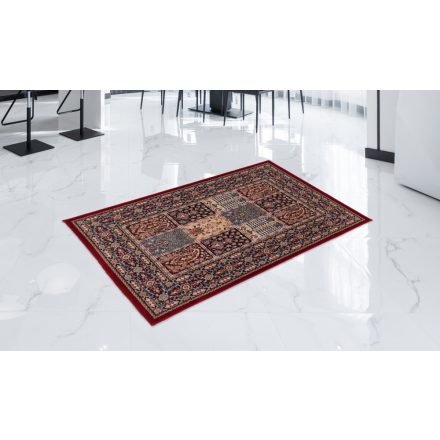 Tapis Persan bordeaux Kheshti 80x120 tapis mécanique premium de salon ou chambre