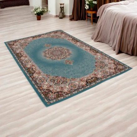 Tapis acrylique à motif Tabriz - turquoise 140x200