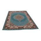 Tapis acrylique à motif Tabriz - turquoise 140x200